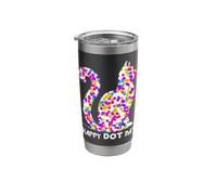 Happy Dot Day Cat Colorful Dots Stainless Steel Insulated Tumbler