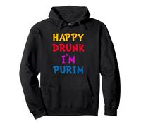 Happy Drunk I'm Purim Funny Purim Costume Queen Esther Party Pullover Hoodie