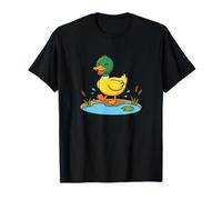 Happy Duckling Splashing in Little Pond Kids T-Shirt