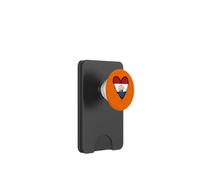 Happy Dutch King's Day Lovely Netherlands Flag Heart Graphic PopSockets PopWallet for MagSafe