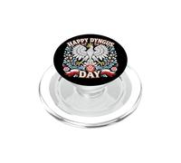Happy Dyngus Day Polish Eagle Crest Graphic Crowned Folk PopSockets PopGrip for MagSafe