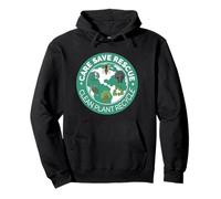 Happy Earth Day 2026 Bees Rescue Animals Recycle Plastic Pullover Hoodie