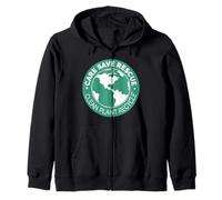Happy Earth Day 2026 Bees Rescue Animals Recycle Plastic Zip Hoodie