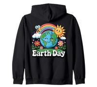 Happy Earth Day 2026 Environmental Toddler Kids Planet Zip Hoodie