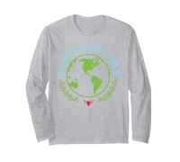 Happy Earth Day 2026 Globe Cute Planet Long Sleeve T-Shirt