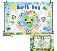 Happy Earth Day Backdrop World Earth Day April 22 Party Photoshoot Background Classroom Every Day is Earth Party Decorations Banner Photo Props (7x5FT(82 x 59 inch))