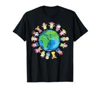 Happy Earth Day Children Around the World Fuuny Planet Save T-Shirt