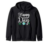 Happy Earth Day Globe Cute Planet Zip Hoodie