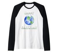 Happy Earth Day Planet Earth Cute Globe Raglan Baseball Tee