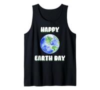 Happy Earth Day Planet Earth Cute Globe Tank Top