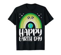 Happy Earth Day Rainbow Earth Planet Environment Boys Girls T-Shirt