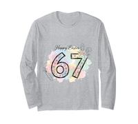 Happy Easter 67 Floral Bunny Ears Carrot Celebration Long Sleeve T-Shirt