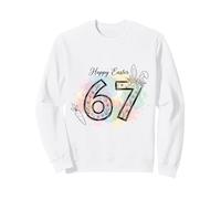 Happy Easter 67 Floral Bunny Ears Carrot Celebration Sweatshirt