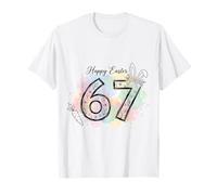 Happy Easter 67 Floral Bunny Ears Carrot Celebration T-Shirt