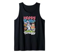 Happy Easter and Yes It's My Birthday Funny Bunny Cake Tank Top
