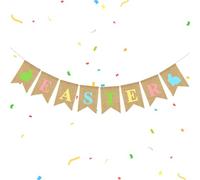 Happy Easter Banner, Easter Bunny Banner, Easters Bunny Garland, Happy Easters Decorations, Eastertide Bunnies Hanging Craft Decoration, for Wall Door Indoor Outdoor Garden Home Party Decoration