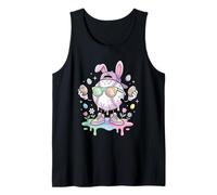 Happy Easter Baseball Ice Cream Drip Bunny Eggs Boys Rabbit Tank Top