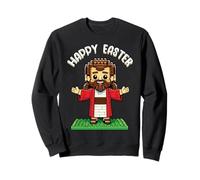 Happy Easter Block Building Brick Builder Christians Jesus Sweatshirt
