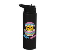 Happy Easter Block Building Brick Builder Cute Easter Chick Stainless Steel Insulated Water Bottle