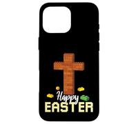 Happy Easter Block Building Brick Builder Jesus Cross Faith Case for iPhone 16 Pro Max