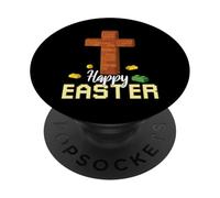 Happy Easter Block Building Brick Builder Jesus Cross Faith PopSockets Adhesive PopGrip