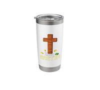 Happy Easter Block Building Brick Builder Jesus Cross Faith Stainless Steel Insulated Tumbler