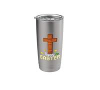 Happy Easter Block Building Brick Builder Jesus Cross Faith Stainless Steel Insulated Tumbler