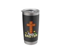 Happy Easter Block Building Brick Builder Jesus Cross Faith Stainless Steel Insulated Tumbler