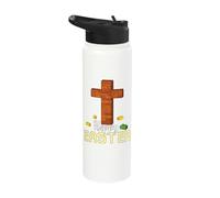 Happy Easter Block Building Brick Builder Jesus Cross Faith Stainless Steel Insulated Water Bottle