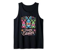 Happy Easter Bunnies Colorful Spring Holiday Rabbit Tank Top