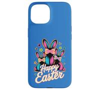 Happy Easter Bunnies Vibrant Spring Holiday Case for iPhone 15