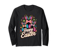 Happy Easter Bunnies Vibrant Spring Holiday Long Sleeve T-Shirt