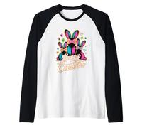 Happy Easter Bunnies Vibrant Spring Holiday Raglan Baseball Tee