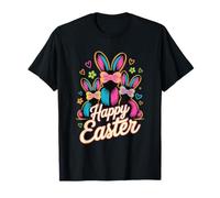 Happy Easter Bunnies Vibrant Spring Holiday T-Shirt