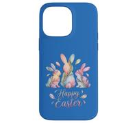 Happy Easter Bunnies Watercolor Pastel Spring Holiday Design Case for iPhone 14 Pro Max