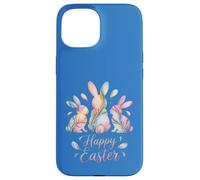 Happy Easter Bunnies Watercolor Pastel Spring Holiday Design Case for iPhone 15