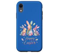 Happy Easter Bunnies Watercolor Pastel Spring Holiday Design Case for iPhone XR