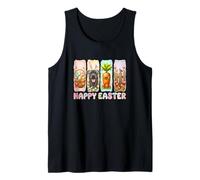 Happy Easter Bunny Cane Corso Colorful Eggs Basket Floral Tank Top