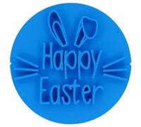 Happy Easter Bunny Cookie Stamp Fondant Embosser 6cm (2.36 inches) Made in The UK for Baking, Cooking, Fondant, Icing, Cupcake, Cookie, Cake, Biscuits, Decoration