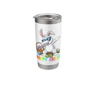 Happy Easter Bunny Dabbing for Fun Lovers and Spring Stainless Steel Insulated Tumbler