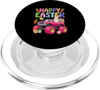 Happy Easter Bunny Driving Monster Truck Hunting Eggs PopSockets PopGrip for MagSafe