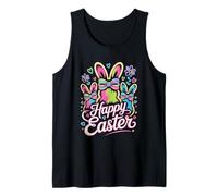 Happy Easter Bunny Ears Colorful Festive Celebration Tank Top