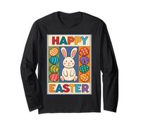 Happy Easter Bunny Easter Eggs Cute Funny Easter Party Long Sleeve T-Shirt