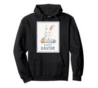 Happy Easter Bunny Easter Eggs Cute Funny Easter Party Pullover Hoodie