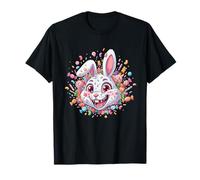Happy Easter Bunny Face with Colorful Candy T-Shirt