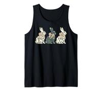 Happy Easter Bunny Floral Chinoiserie Toile Rabbit Coquette Tank Top
