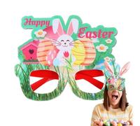 Happy Easter Bunny Glasses - Easter Egg Eyeglasses Frame Photo Props for Adults,Novelty Easter Bunny Sunglasses for Kids, Adults, Friends, Family