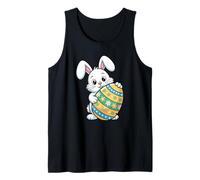 Happy Easter Bunny Holding Colorful Egg Kids Tank Top
