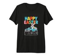 Happy Easter Bunny Monster Truck with Eggs Premium T-Shirt