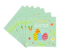 Happy Easter Bunny Paper Napkins,20Pcs Easter Kids Party Paper Napkins Party Tableware Decoration Green PaperNapkins Packs Eggs Rabbit Napkin for Kids Adult EasterParty Decorations